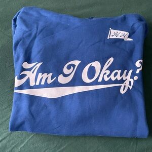 Blue Graphic Megan Moroney “Am I Okay” tour Sweatshirt
